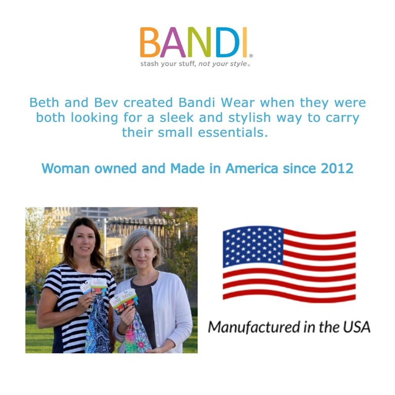 BANDI Large Travel and Running Belt, Securely Carry Keys, Phone, Medicine, Money or Food While You Exercise or Travel Within Its Sleek 3 Pocket Design, Size 7.5 Inch by 3.5 Inch Confetti One Size - Image 4